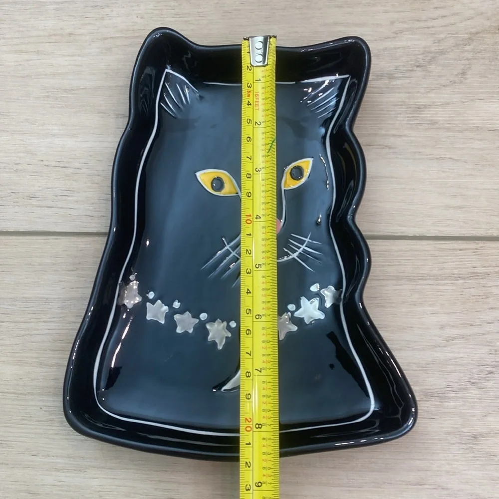 Anthropologie Francesca Kaye | Halloween Magic | Cat‎ Dessert Plate